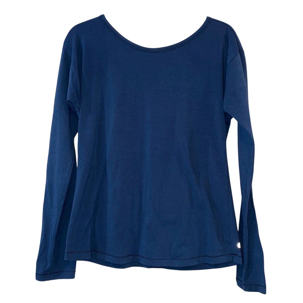 Z By Zella Long Sleeve Top Medium Blue Athletic Tee Soft Stretch Activewear